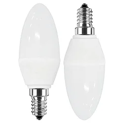 Blulaxa LED Kerteformet Lyskilde SMD Essential, 3W, 230°, E14, varmhvid, Doppelpack
