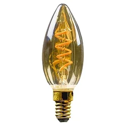 LED Lyskilde kerteformet, 2,5W, E14, 125lm, 1800K, glas guld VSS