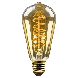 LED Lyskilde ST64, 5W, E27, 250lm, 1800K, glas guld VBS