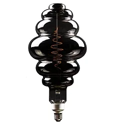 LED Lyskilde Honningkurv, 8,5W, E27, 200lm, 1800K, glas smoky CRO, 395 x 200 mm