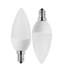 LED Lyskilde kerteformet DOBBEL PAKKE, 5W (40W), E14, 470lm, 2700K
