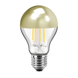  LED Filament Vintage Lyskilde pæreformet A60, E27, 7W, 645lm, WW, 180°, spejlhoved guld 