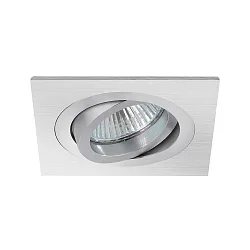 Downlight svingbar, firkantet GX5,3 IP20, aluminum mat dæmpbar