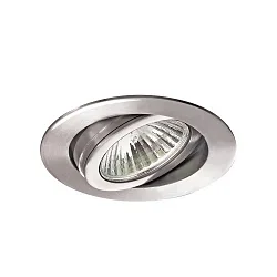 Downlight rund, svingbar GX5,3 IP20, rustfrit stål dæmpbar