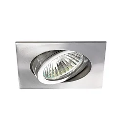 Downlight svingbar, firkantet GX5,3 IP20, rustfrit stål dæmpbar