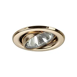 Downlight rund, svingbar GX5,3 IP20, guld dæmpbar