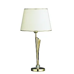 Bordlampe BAHIA E27 IP20, beige, guld dæmpbar