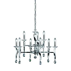 Pendel GIRATA 9-flammer, 2-fold E14 IP20, chrom dæmpbar