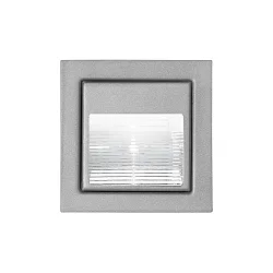 Vægindbygningslampe IP20, aluminum mat, klar 