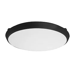 Udendørs wall luminaire MAKIRA Ø 35CM rund, CCT Switch, slagfast, buet IP65, sort dæmpbar