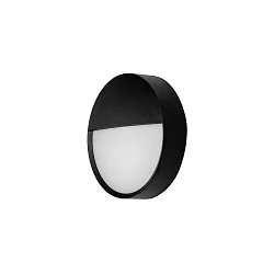 Udendørs wall luminaire EYE halvrund, CCT Switch, slagfast IP65, sort mat 