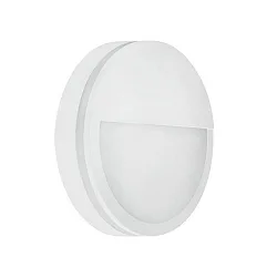 Udendørs wall luminaire EYE halvrund, slagfast, lateral stråling IP65, hvid mat 