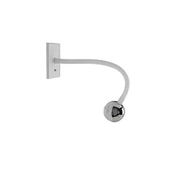 Læselampe ARCUS rund, med afbryder, med fleksibel arm, indbygget version IP20, chrom, hvid 