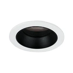 Indbygnings loftlampe ALTERO-R rund, direkte IP44, sort, hvid dæmpbar
