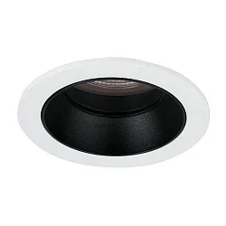 Recessed LED downlight ALTERO, IP44, round, Ø 8.3cm, changeable cover, 500mA, 9.2W 4000K 840lm 33°, white / black