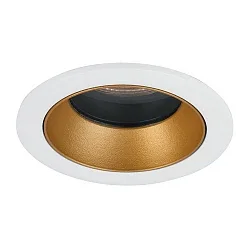 Recessed LED downlight ALTERO, IP44, round, Ø 8.3cm, changeable cover, 500mA, 9.2W 4000K 840lm 33°, white / gold