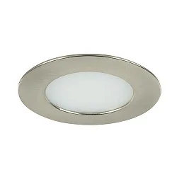 Downlight rund, indbygget version IP44, nikkel mat dæmpbar