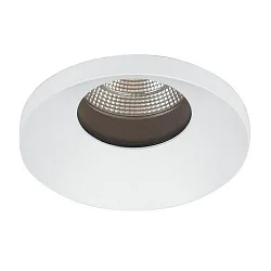 Recessed outdoor LED downlight with funnel cover, IP54, Ø 8.3cm, 500mA, 9.2W 3000K 820lm 38°