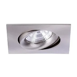 Downlight INDIWO83 svingbar, firkantet IP20, nikkel mat dæmpbar