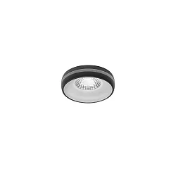 Downlight NATUNA stiv, indbygget version, direkte / indirekte IP20, sort mat dæmpbar