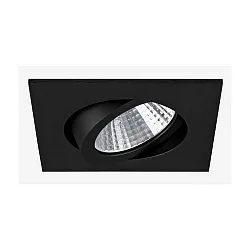 Indbygningslampe IP20, blank, sort, gennemsigtig  7W 740lm 3000K 20-40° 20-40° CRI 80-89