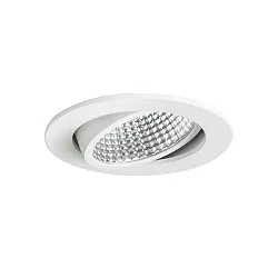 recessed luminaire IP20, glossy, transparent, white dimmable 12W 1230lm 3000K 20-40° 20-40° CRI 80-89