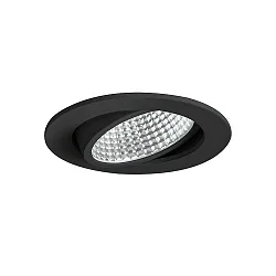 recessed luminaire IP20, glossy, black, transparent dimmable 12W 1280lm 4000K 20-40° 20-40° CRI 80-89