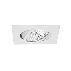Indbygningslampe IP20, blank, gennemsigtig, hvid dæmpbar 12W 1280lm 4000K 20-40° 20-40° CRI 80-89