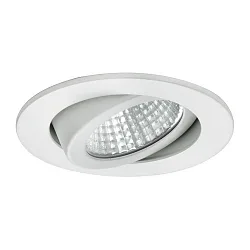 Recessed outdoor LED spot dim2warm, IP65, Ø 8.2cm, Plug&Play 350mA, 12W 1800-3000K 900lm 38°, swivelling 30°, white