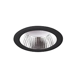 recessed luminaire IP20, glossy, opal, black dimmable 11W 801lm 3000K CRI 90-100