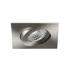 Indbygningslampe OLENI-S / PHASE DIM 830 firkantet, svingbar, dæmpbar IP20, nikkel mat dæmpbar 6,7W 570lm 3000K 38° CRI >80