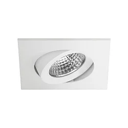 Indbygningslampe OLENI-S / PHASE DIM 830 firkantet, svingbar, dæmpbar IP20, hvid mat dæmpbar 6,7W 570lm 3000K 38° CRI >80