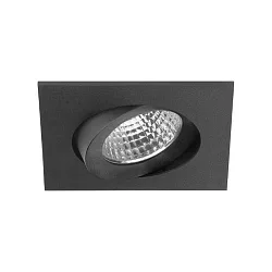 Indbygningslampe OLENI-S / PHASE DTW 918-930 firkantet, svingbar, Dim-To-Warm IP20, sort mat dæmpbar 6