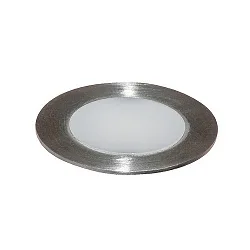 Gulvindbygningslampe rund IP67, aluminium, rustfrit stål 