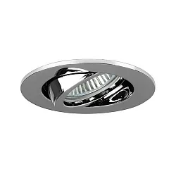 Recessed HV spot GU10, max. 50W, round, chrome