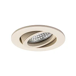 recessed spotlight TIRREL-R GU10 / PAR16 round, swivelling, with spacer GU10 IP20, textured sand beige dimmable
