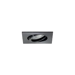 recessed spotlight TIRREL-R GU10 / PAR16 square, swivelling, with spacer GU10 IP20, glossy, black dimmable