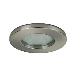 Downlight rund, stiv GU10 IP65, nikkel mat dæmpbar