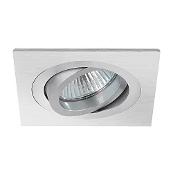 Downlight svingbar, firkantet GU10 IP20, aluminum mat dæmpbar