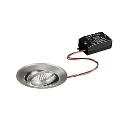 Downlight rund, svingbar IP20, nikkel mat