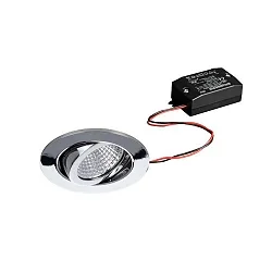 Downlight rund, svingbar IP20, chrom
