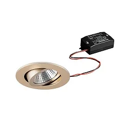 Downlight rund, svingbar IP20, champagne