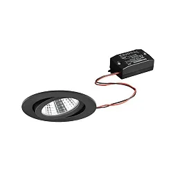 recessed luminaire swivelling IP20, black 6W 640lm 3000K 20-40° 20-40° CRI 80-89