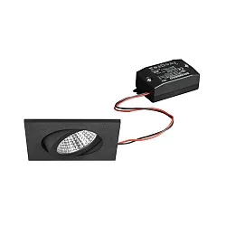 recessed luminaire swivelling IP20, black 6W 640lm 3000K 20-40° 20-40° CRI 80-89