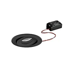 recessed luminaire IP20, glossy, black  7W 680lm 3000K 20-40° 20-40° CRI 80-89