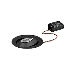 recessed luminaire IP20, glossy, black  7W 680lm 3000K 20-40° 20-40° CRI 80-89