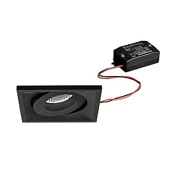 recessed luminaire BB36 swivelling, square, switchable LED IP20, black 7W 680lm 3000K 20-40° 20-40° CRI 80-89
