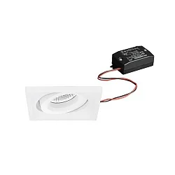 recessed luminaire swivelling IP20, white 7W 680lm 3000K 20-40° 20-40° CRI 80-89