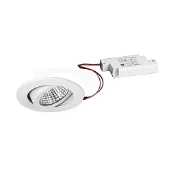 Downlight rund, svingbar IP20, hvid dæmpbar