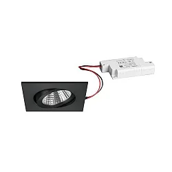recessed luminaire IP20, glossy, black, transparent dimmable 7W 740lm 2700K 20-40° 20-40° CRI 80-89